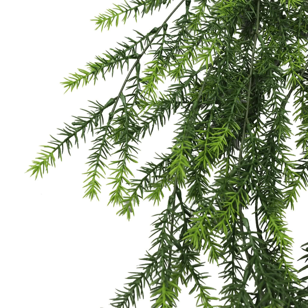 Artificial hanging cedar vine garland by Faux Flora, 76cm, UV resistant and fire rated, ideal for home and garden decor.