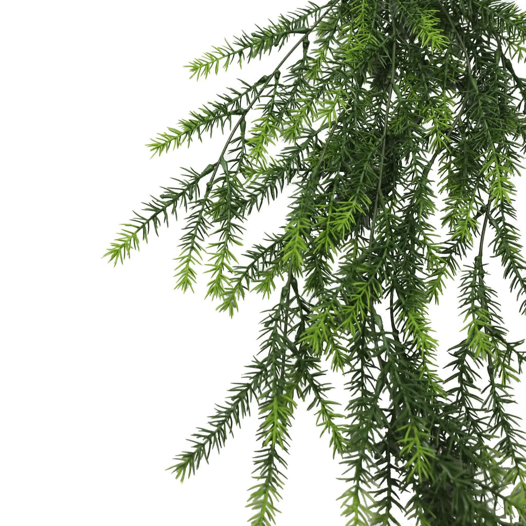 Artificial hanging cedar vine garland by Faux Flora, 76cm, UV resistant and fire rated, suitable for home and garden decor.