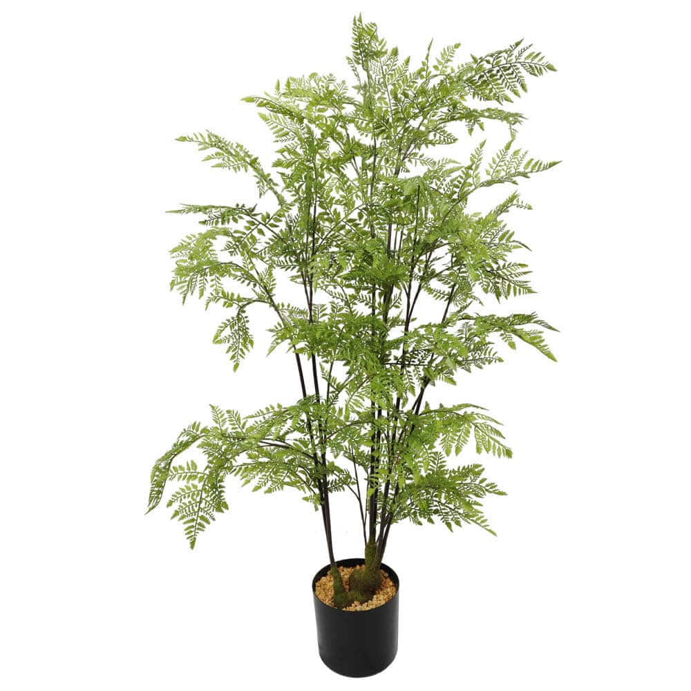 Faux Flora 90cm faux natural fern tree in a pot, perfect for home and garden decor, realistic artificial potted plant.