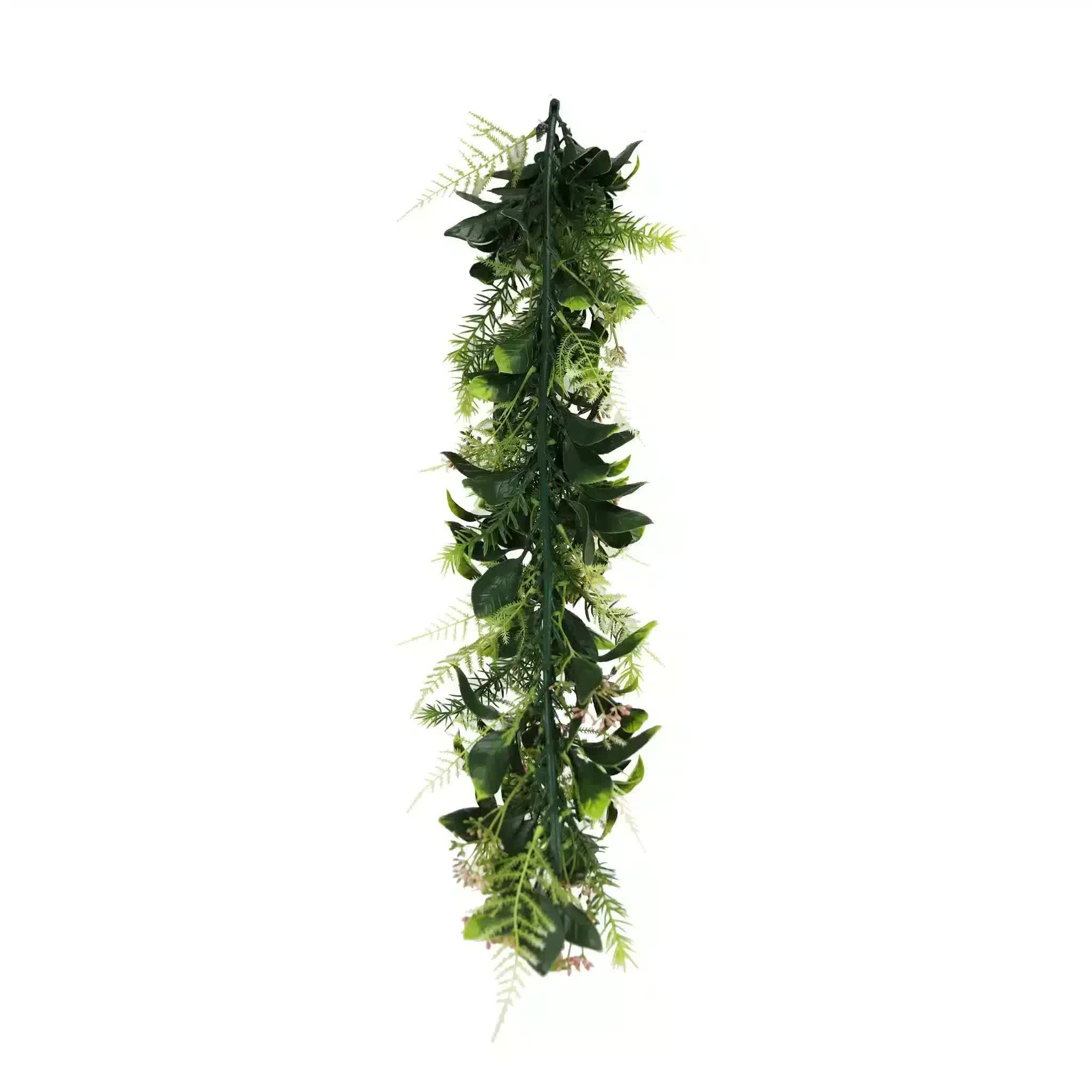 Artificial extendable hanging flowering cedar vine from Faux Flora, UV resistant, 55cm long, ideal for home and garden décor.