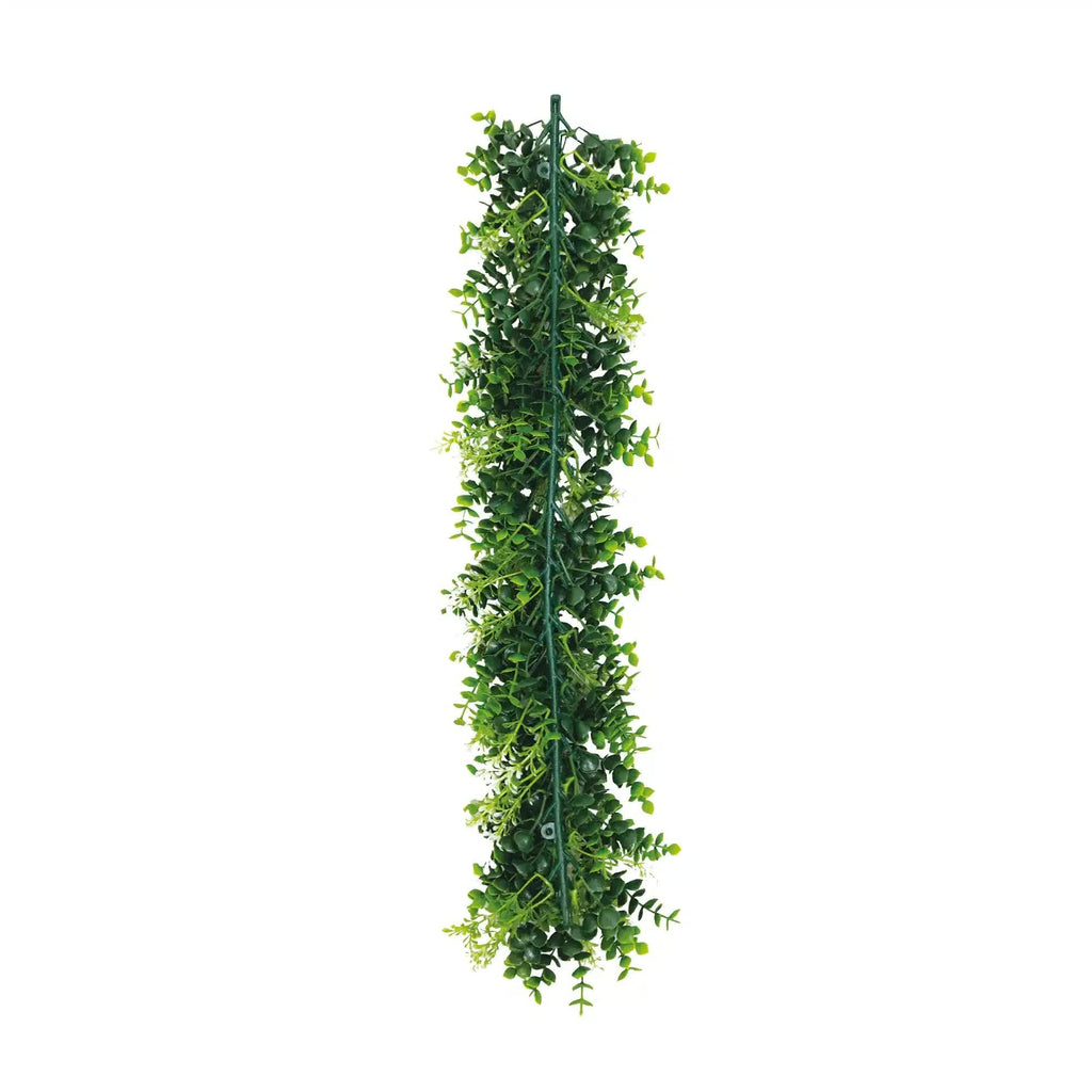 Artificial white eucalyptus vine by Faux Flora, 55cm extendable hanging plant with UV-resistant faux foliage for home and garden decor.