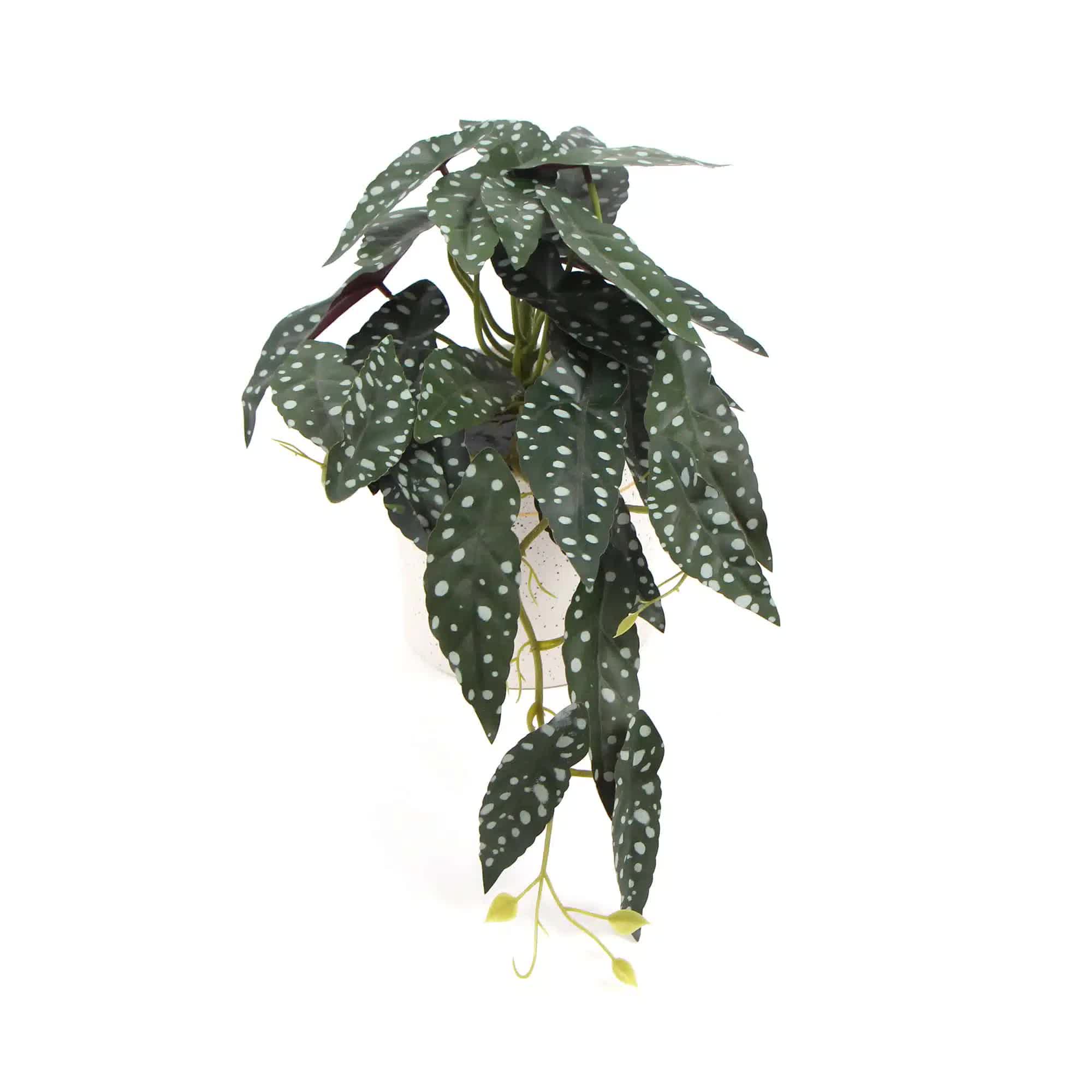 Artificial Begonia Maculata plant in a decorative 30cm bowl from Faux Flora, perfect for home and garden decor.
