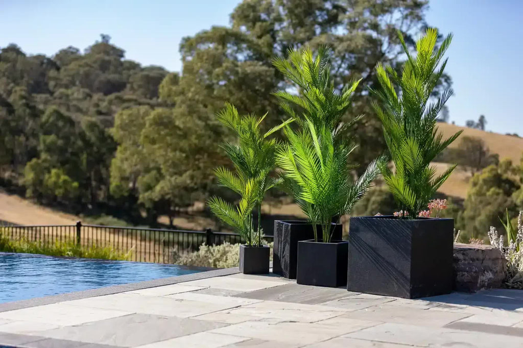 Real Touch Artificial Phoenix Palm Tree, 135cm, UV resistant faux plant for home and garden decor by Faux Flora.