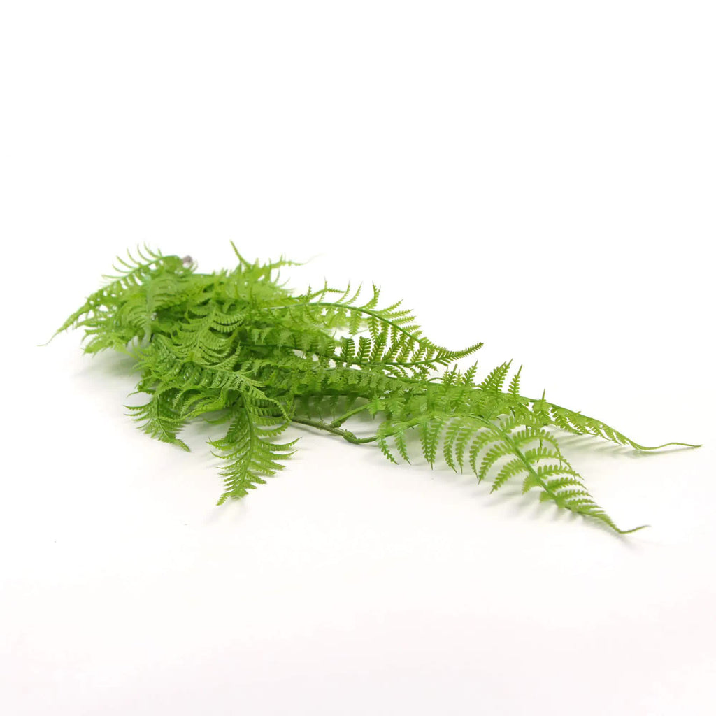 Artificial Boston Fern hanging plant by Faux Flora, UV resistant, 85cm tall with lush green fronds for home or garden décor.