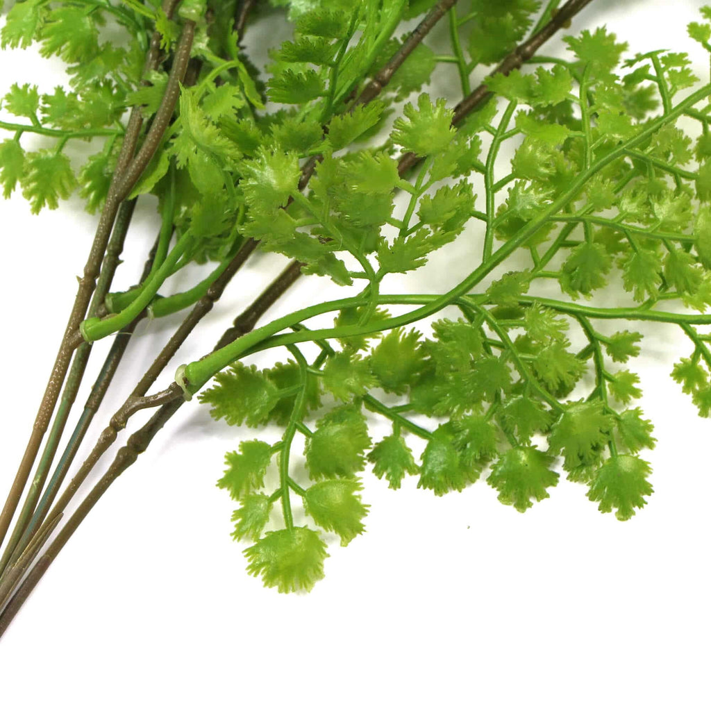 Artificial Maiden Hair Fern Bush by Faux Flora, 80cm, vibrant green, dense, UV resistant hanging plant for home and garden decor.