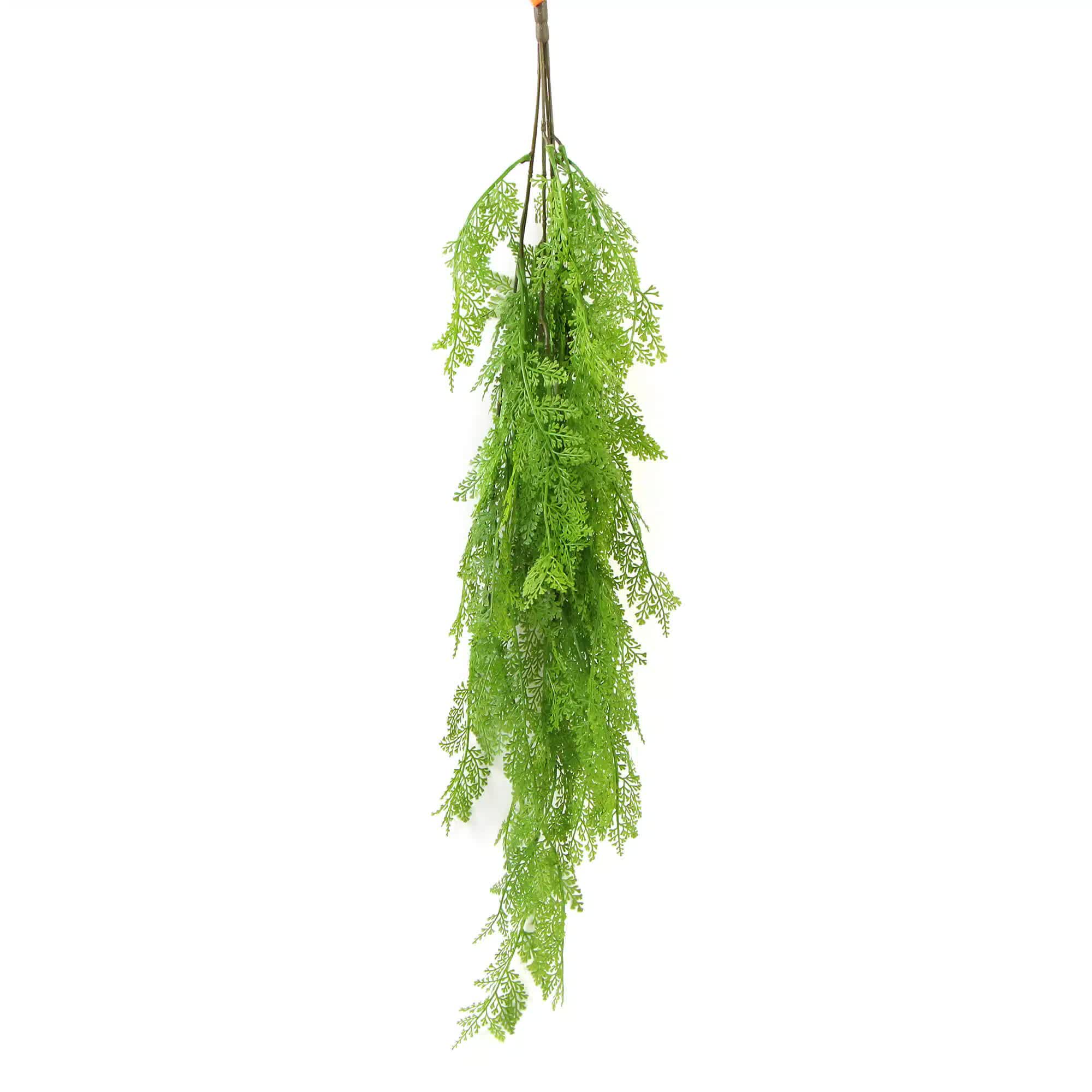Artificial hanging Maiden Hair Fern bush by Faux Flora, 80cm, lush green, UV resistant, ideal for home and garden decor.