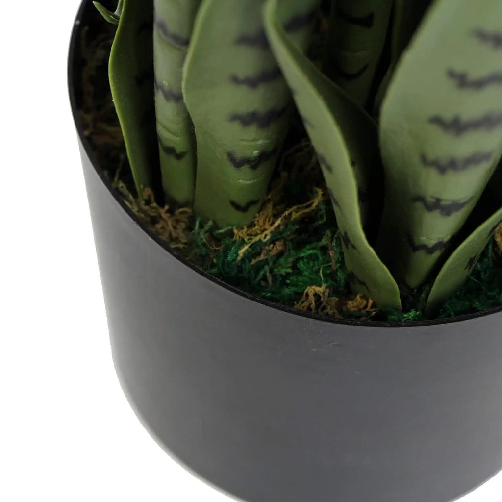 Artificial Snake Plant Sansevieria by Faux Flora, 85cm tall, UV resistant, realistic faux tree for home and garden decor.