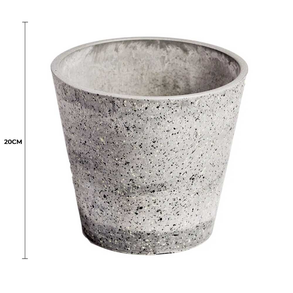 Eco-Friendly Imitation Dark Stone Designer Pot 20cm