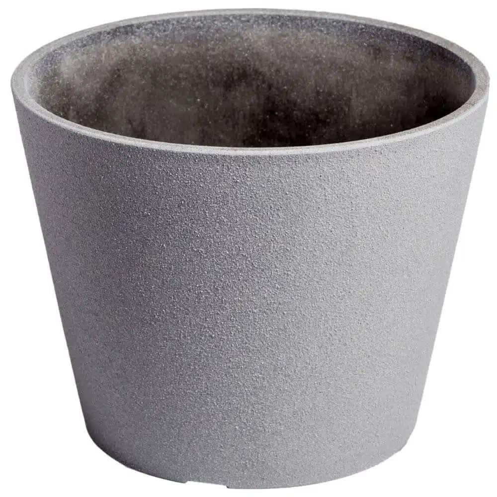 Grey 25cm planter pot by Faux Flora, perfect for artificial plants, with a sleek, modern design for home and garden décor.