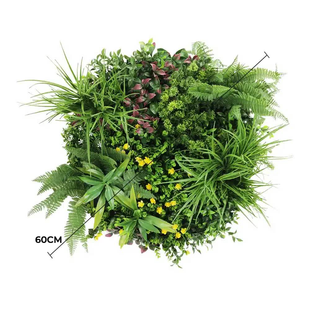 White 60cm artificial wall fern disc art by Faux Flora, UV resistant and suitable for home and garden wall decor.