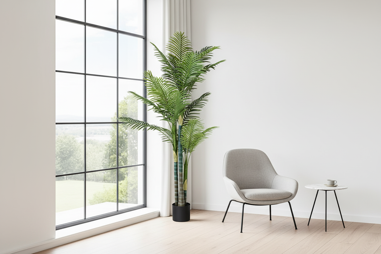 Artificial Palm Tree in Modern Interior