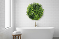 Bathroom – disc above freestanding bathtub