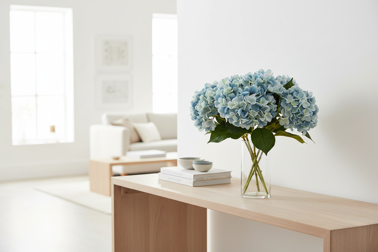 Blue Hydrangea Entryway