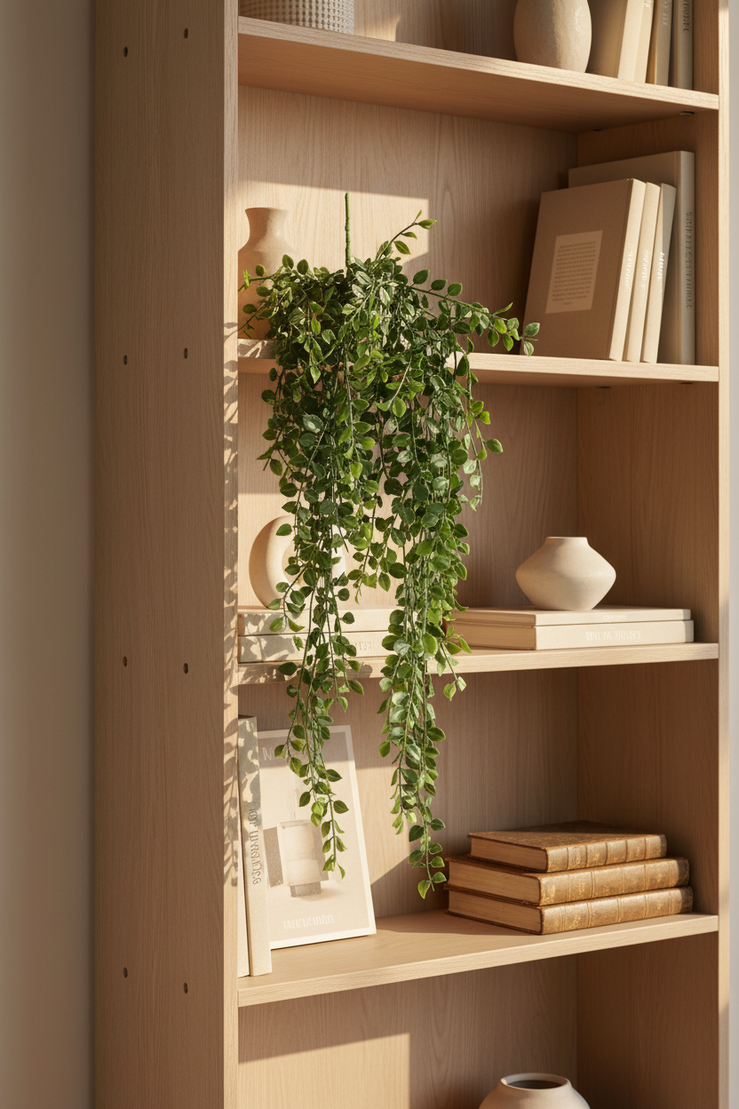 Bookshelf cascade lifestyle