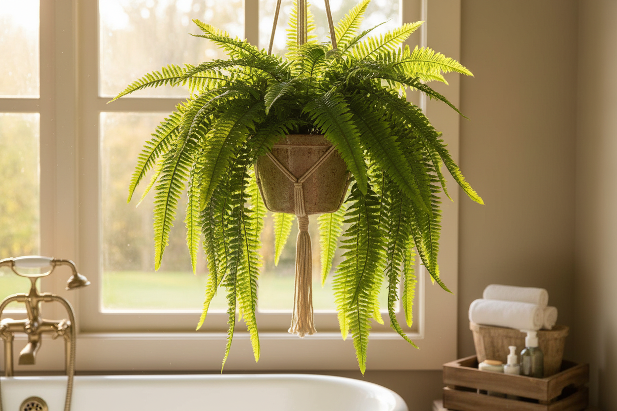 Boston Fern Bathroom