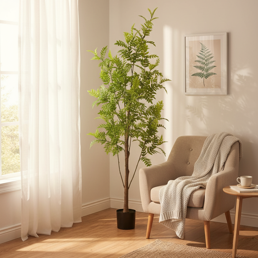 Bracken Palm Tree Bedroom Portrait