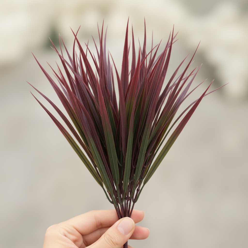 Burgundy Grass Blade Detail