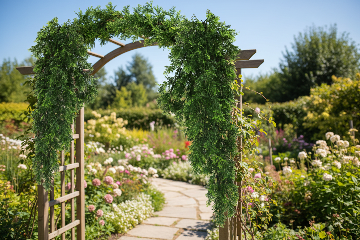 Cedar Vine Garland Pergola