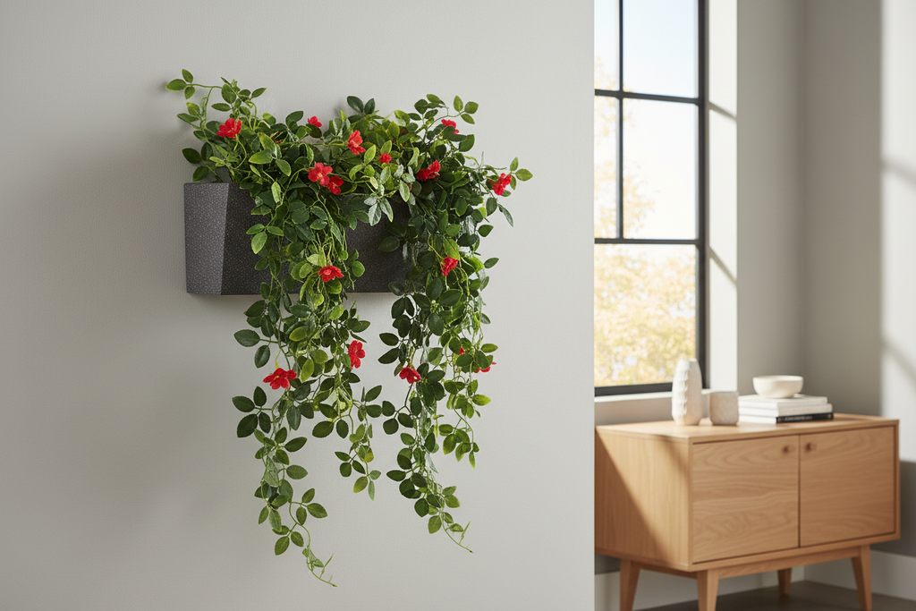 Charcoal wall planter