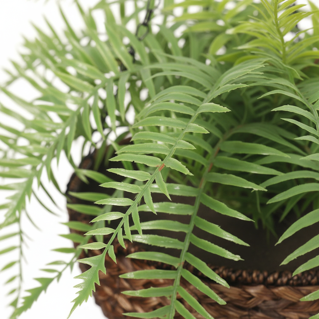 Close-up frond pot detail