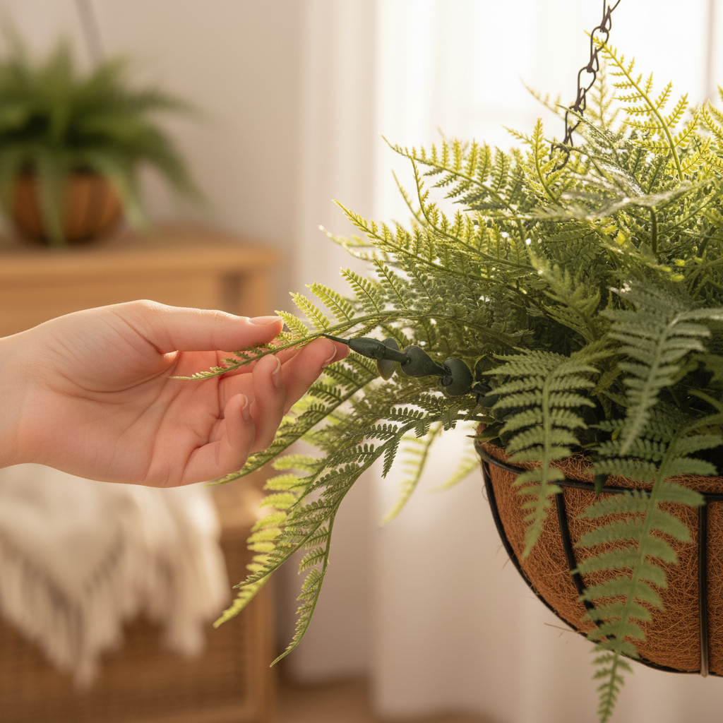 Close-up hand fronds