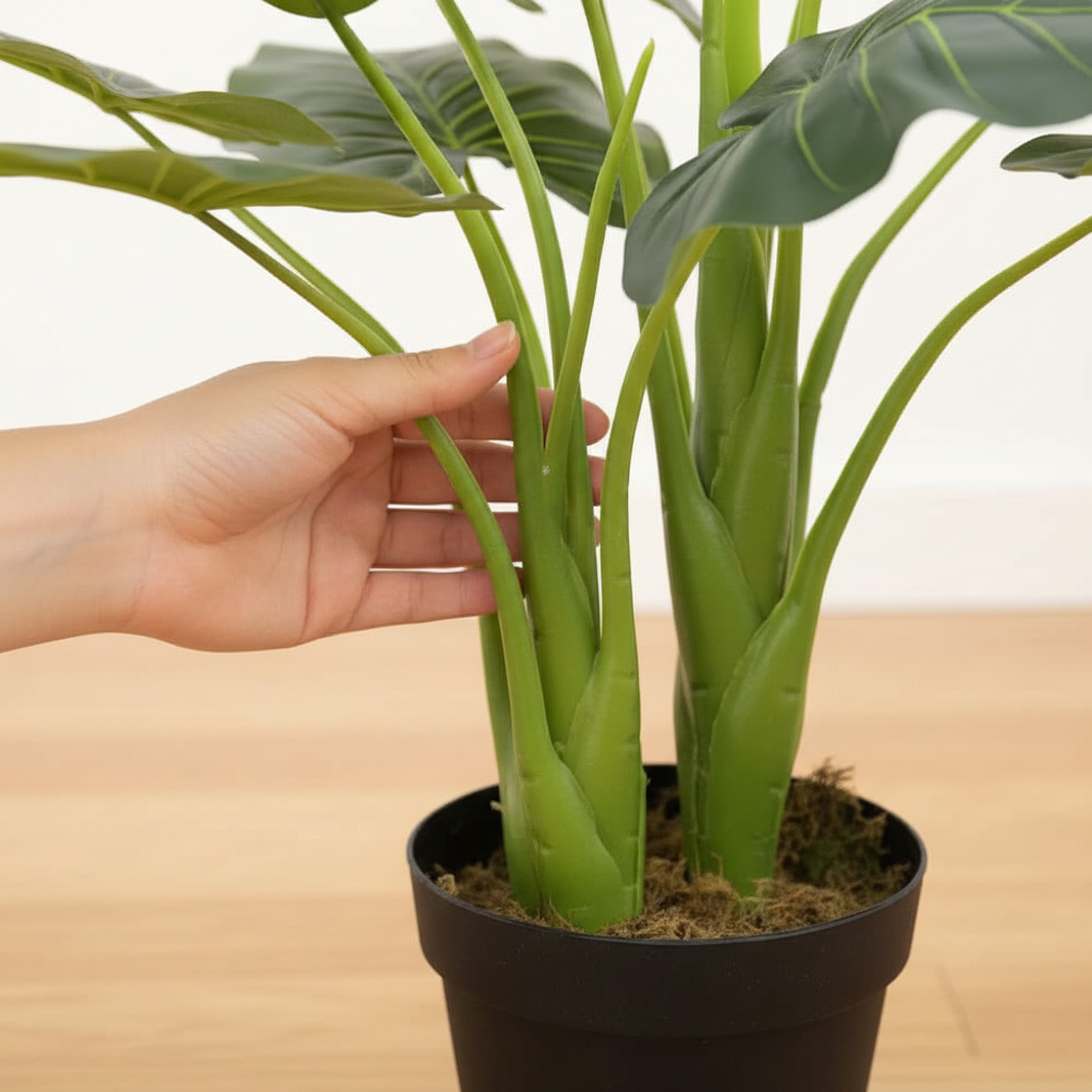 Close-up hand leaf attachment