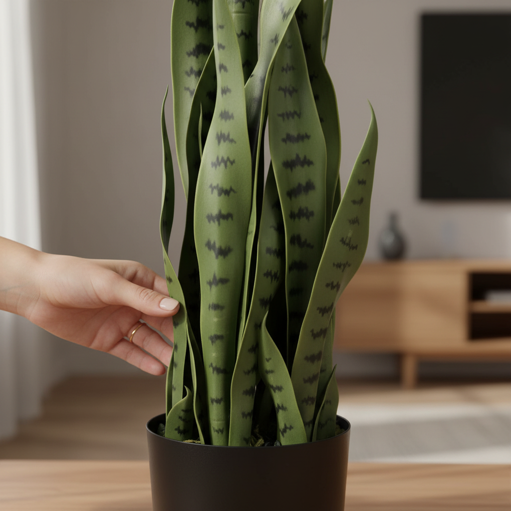 Close-up hand leaf base