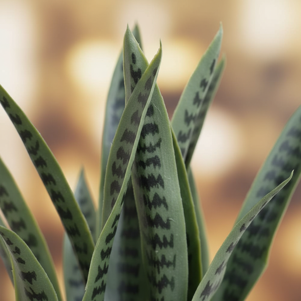 Close-up variegated leaf detail