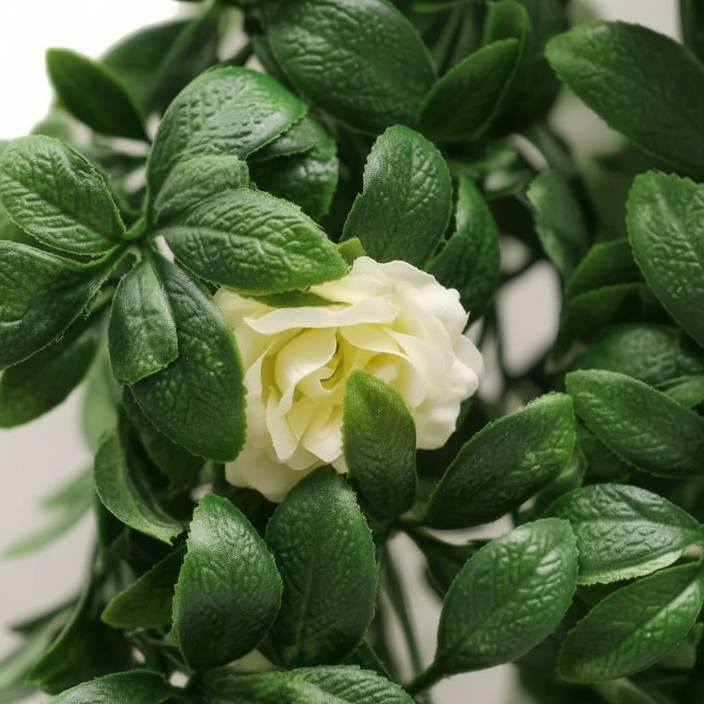 Close-up white rose detail