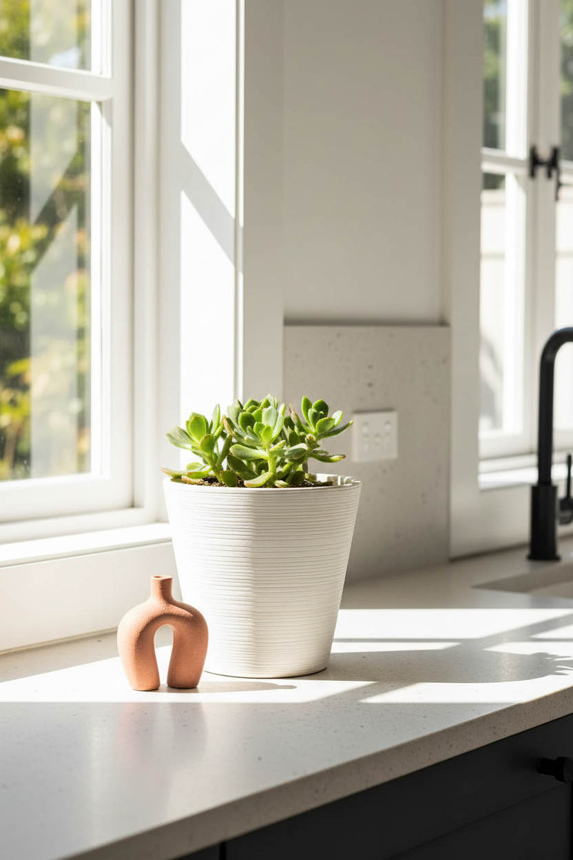 Cream Engraved Pot 17cm – Kitchen