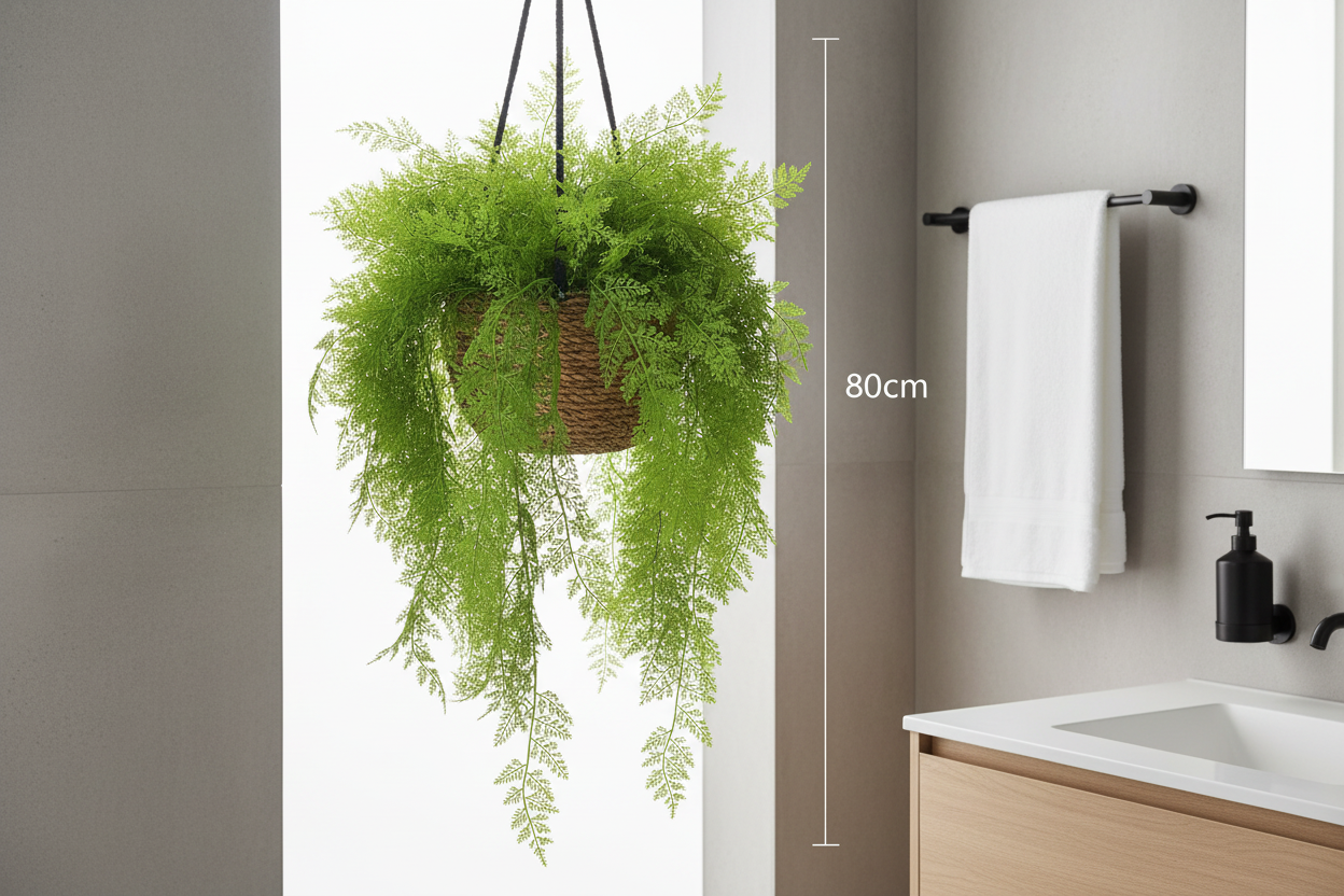 Dense Maidenhair Fern Bathroom