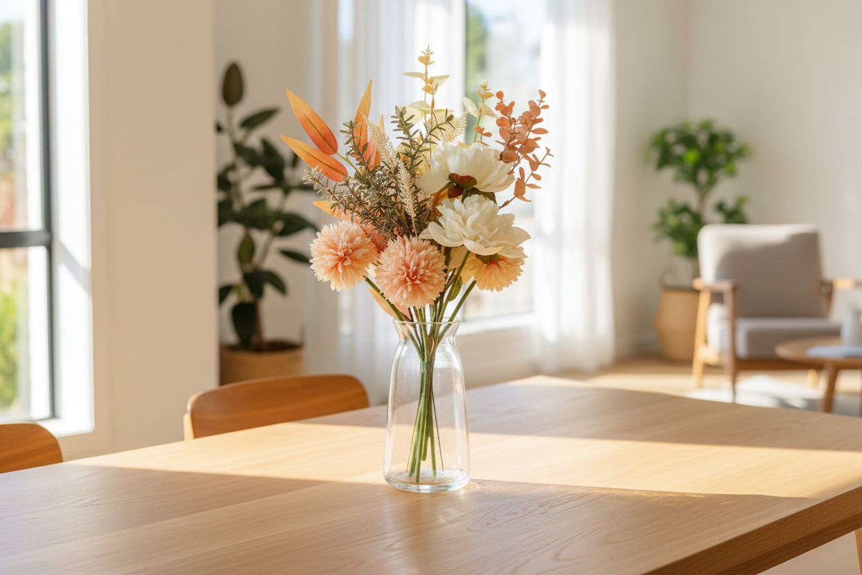 Dining table glass vase