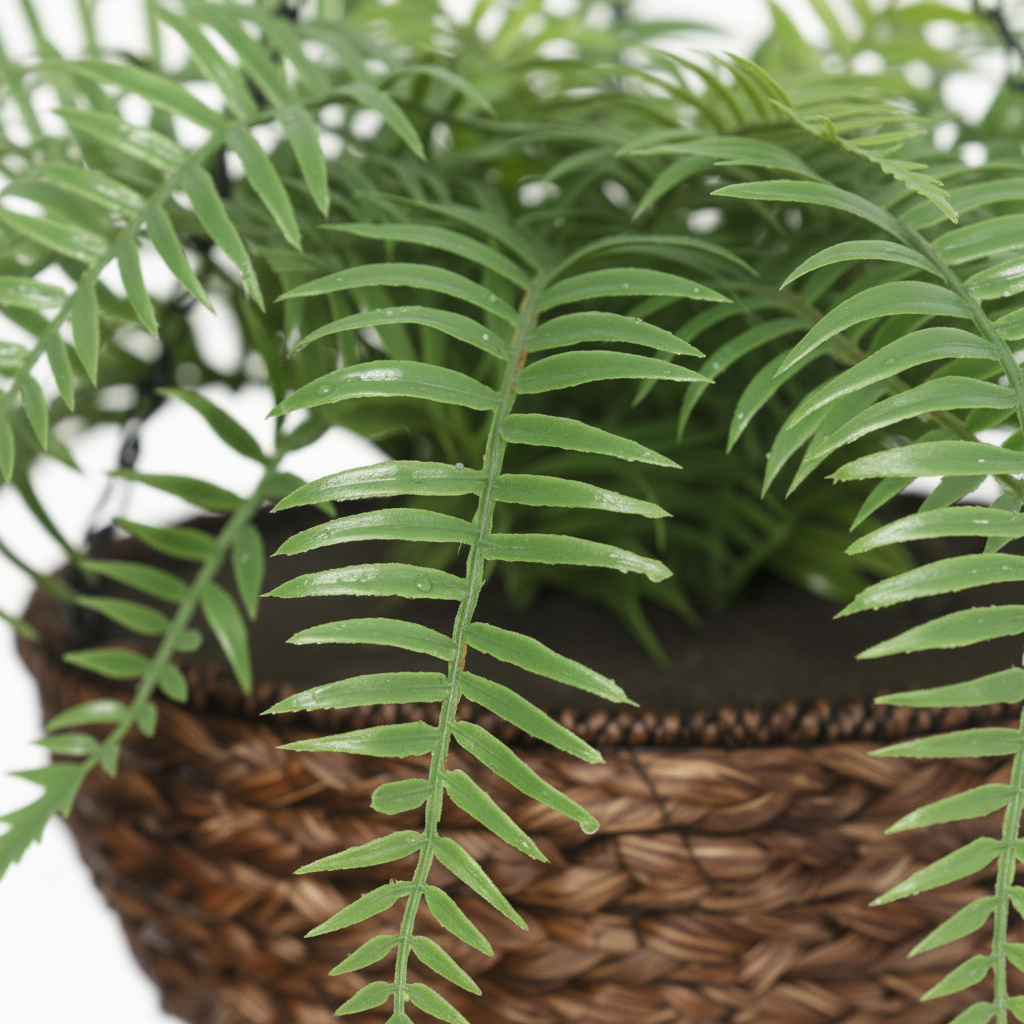 Fern Hanging Basket Close-Up