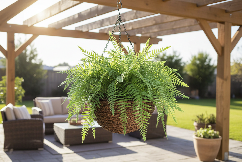 Fern Hanging Basket Pergola