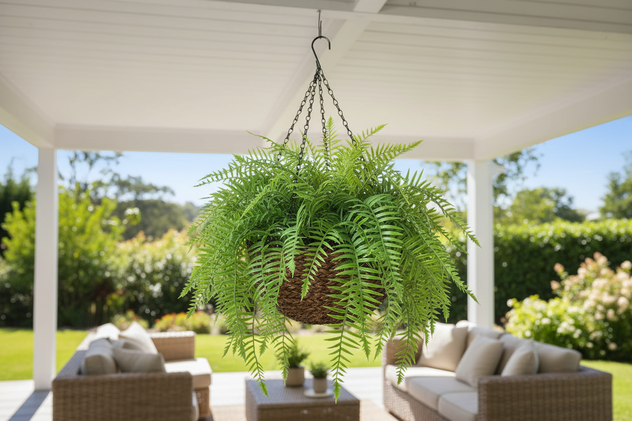 Fern Hanging Basket Porch