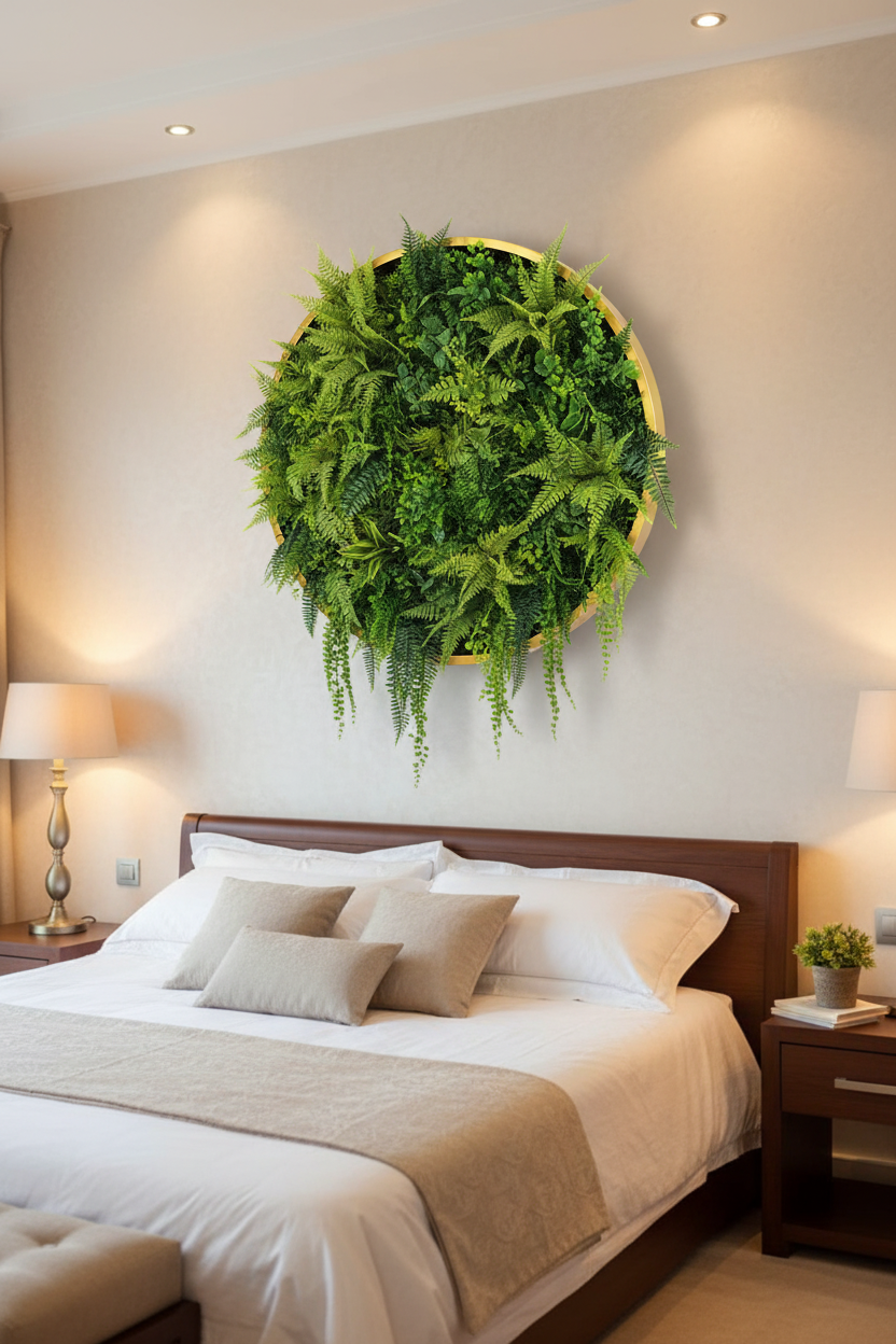 Gold Wall Disc Bedroom Portrait