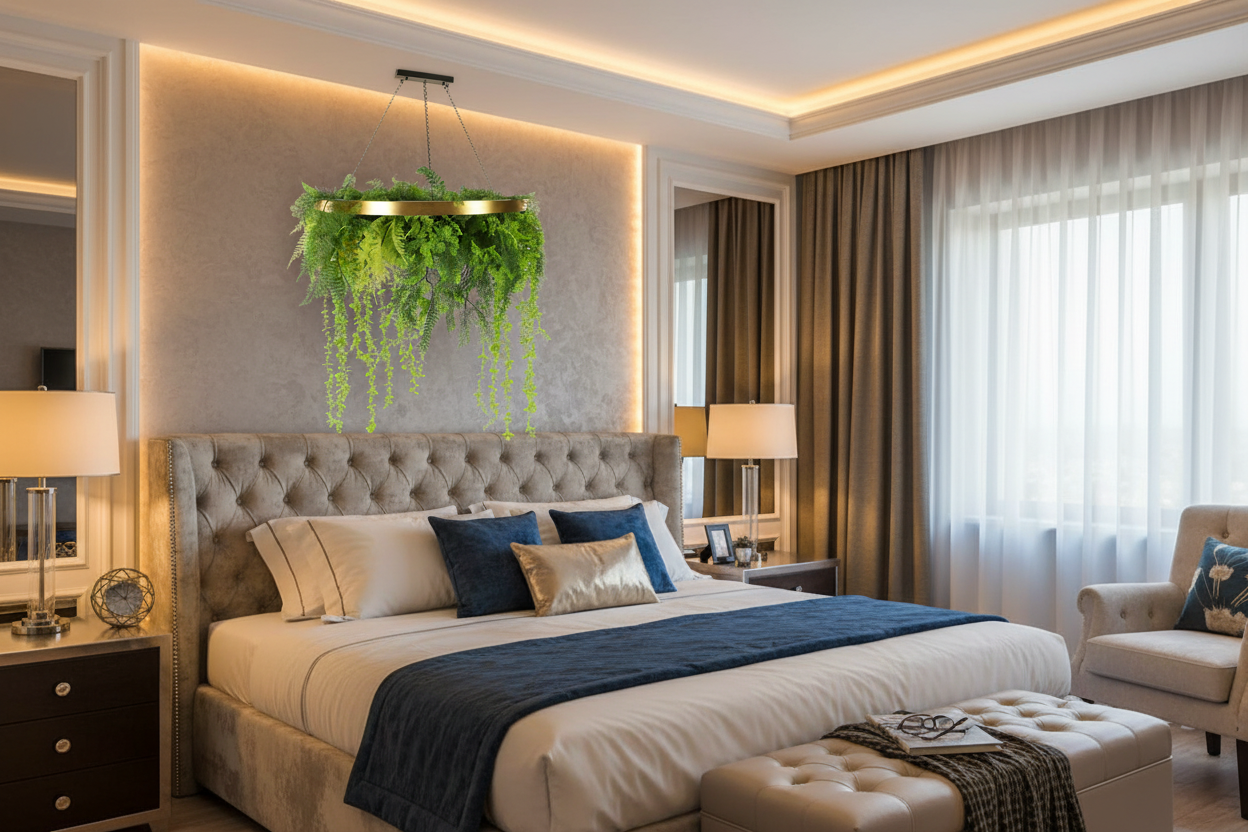 Gold Wall Disc Bedroom
