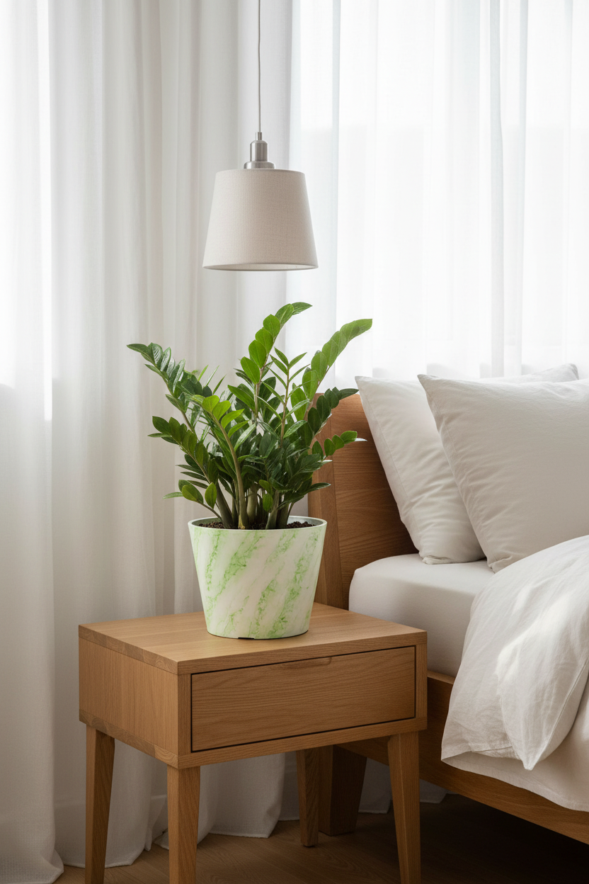 Green Marble Pot – Bedroom