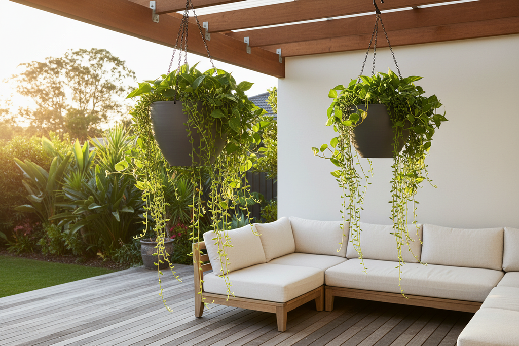 Grey Hanging Pot – Alfresco