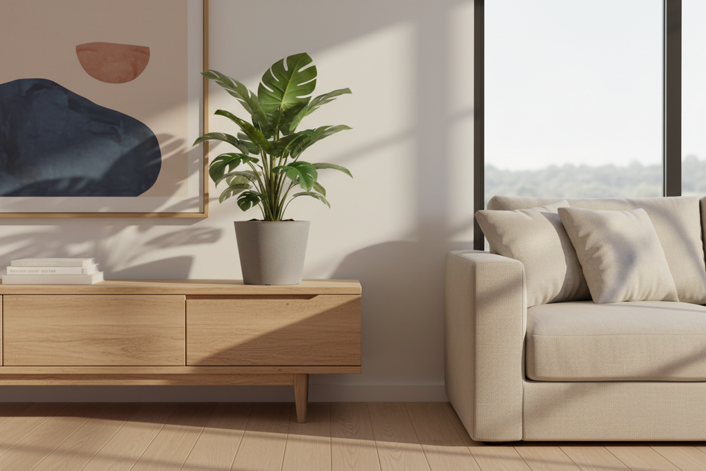 Grey Rendered Pot – Sideboard