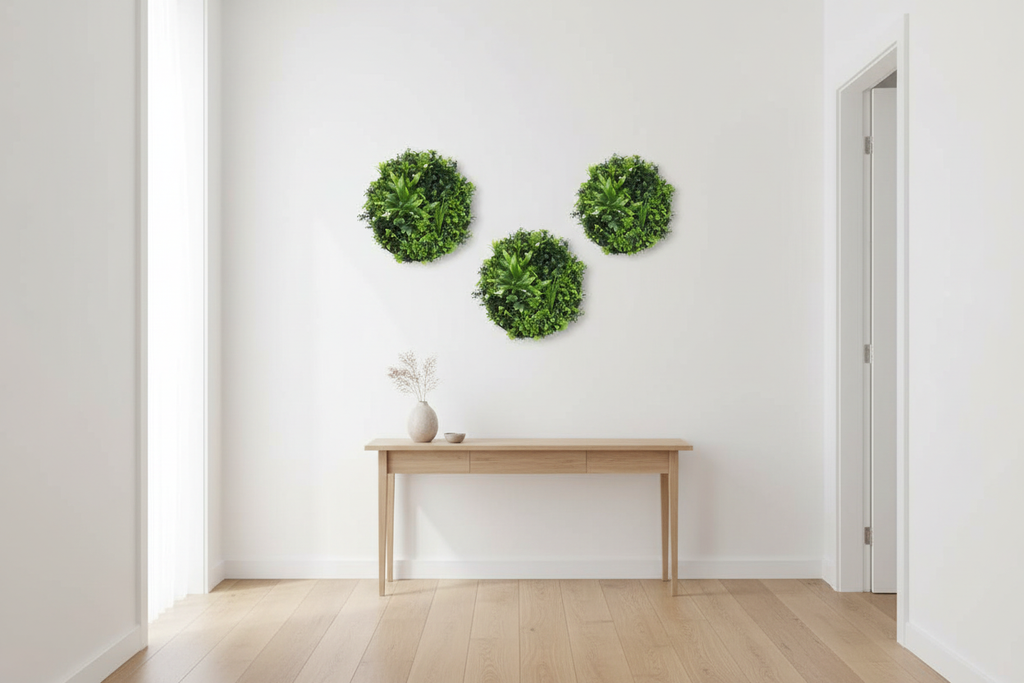 Hallway – three discs in gallery arrangement