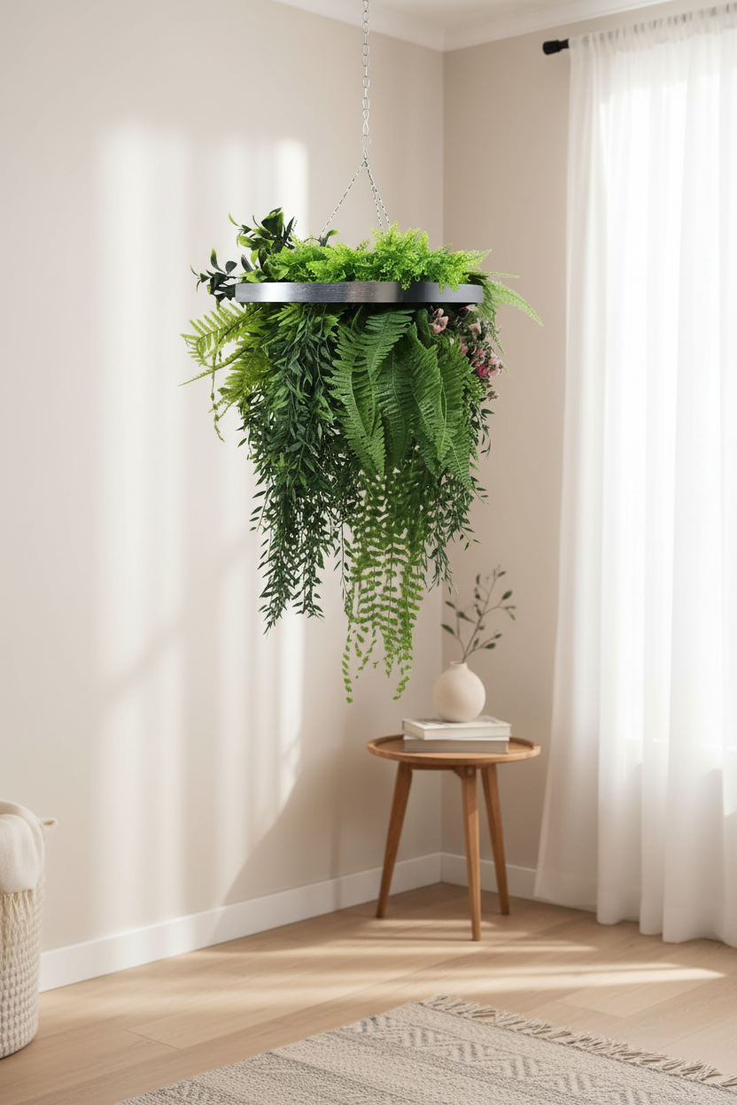 Hanging Plant Silver - Home Entryway