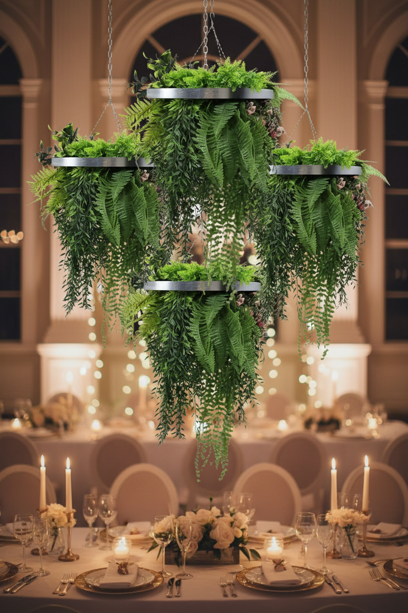 Hanging Plant Silver - Wedding Event