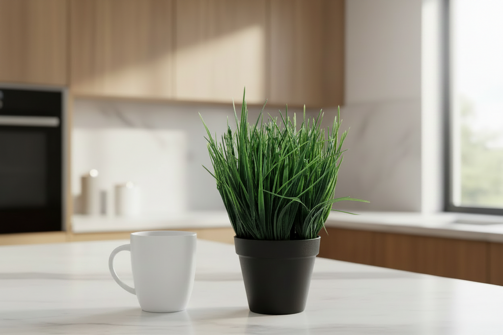 Indoor mug scale shot