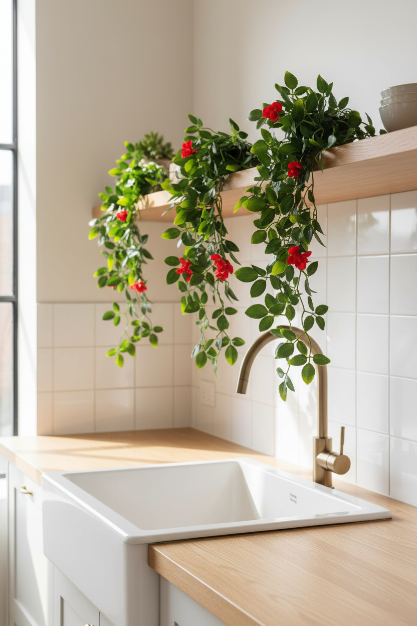 Indoor shelf drape
