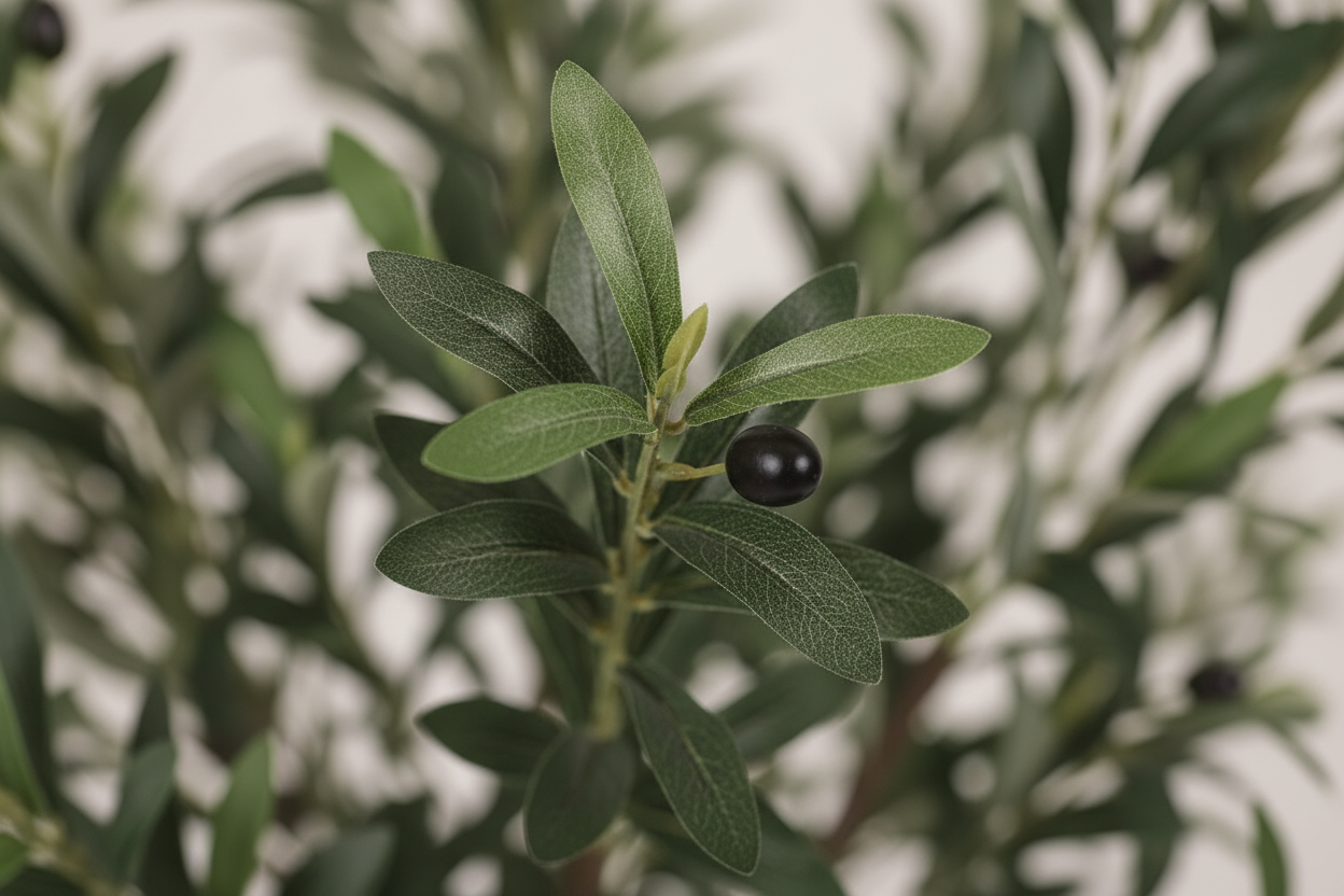 Macro close-up of olive foliage