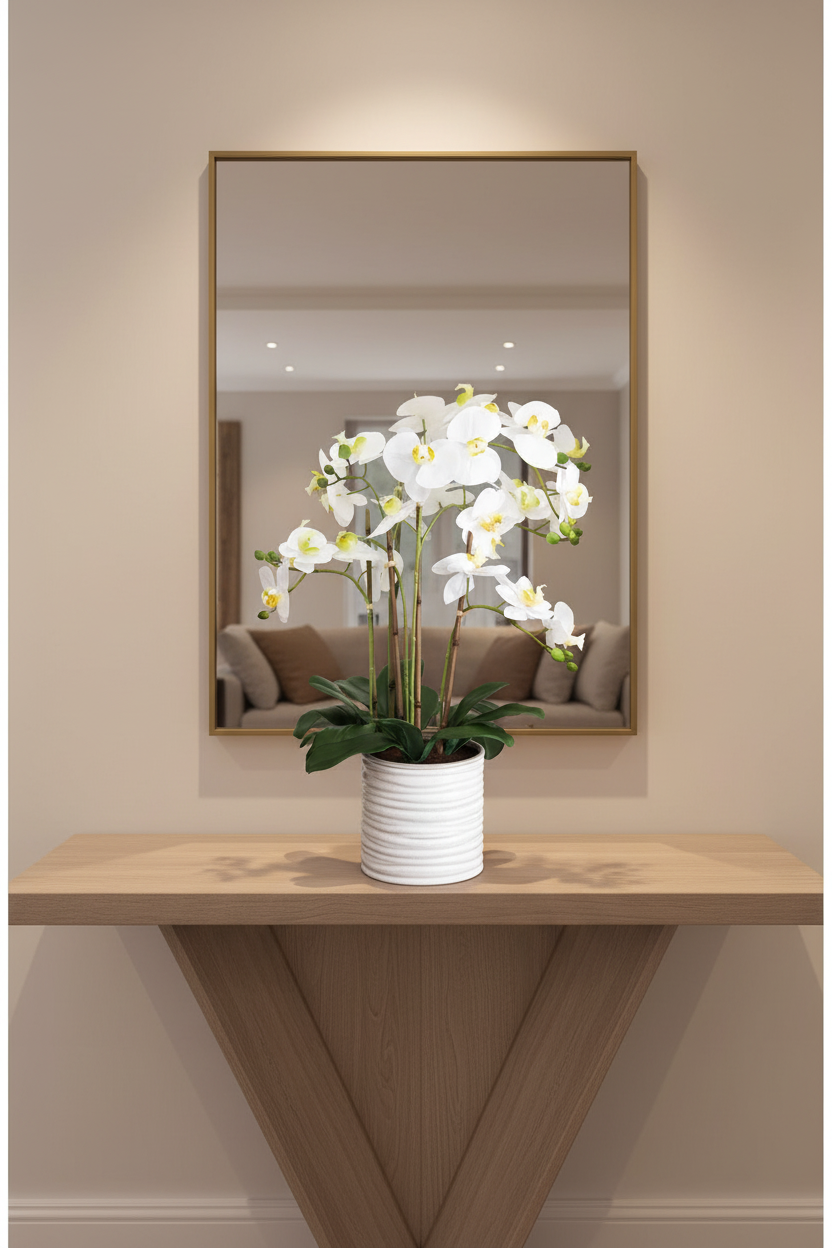 Orchid Ribbed Pot – Entryway