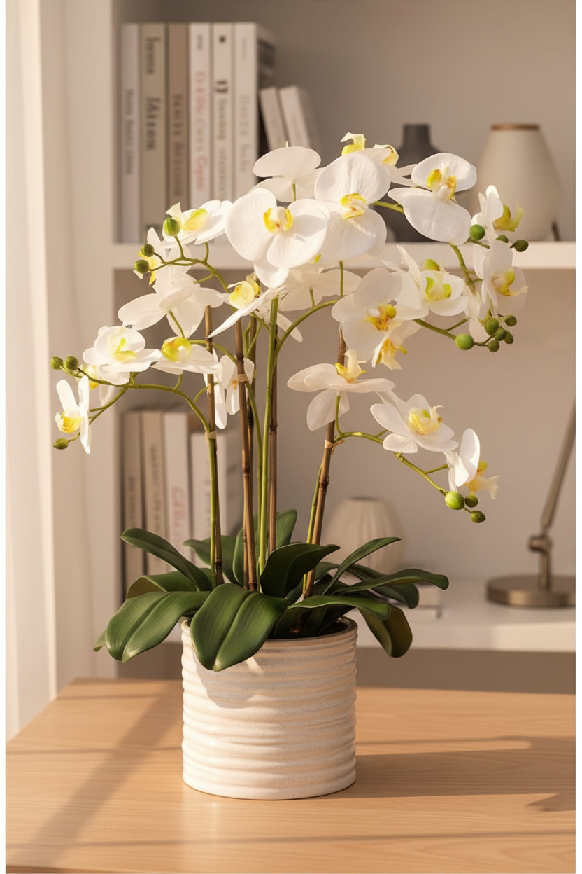 Orchid Ribbed Pot – Home Office