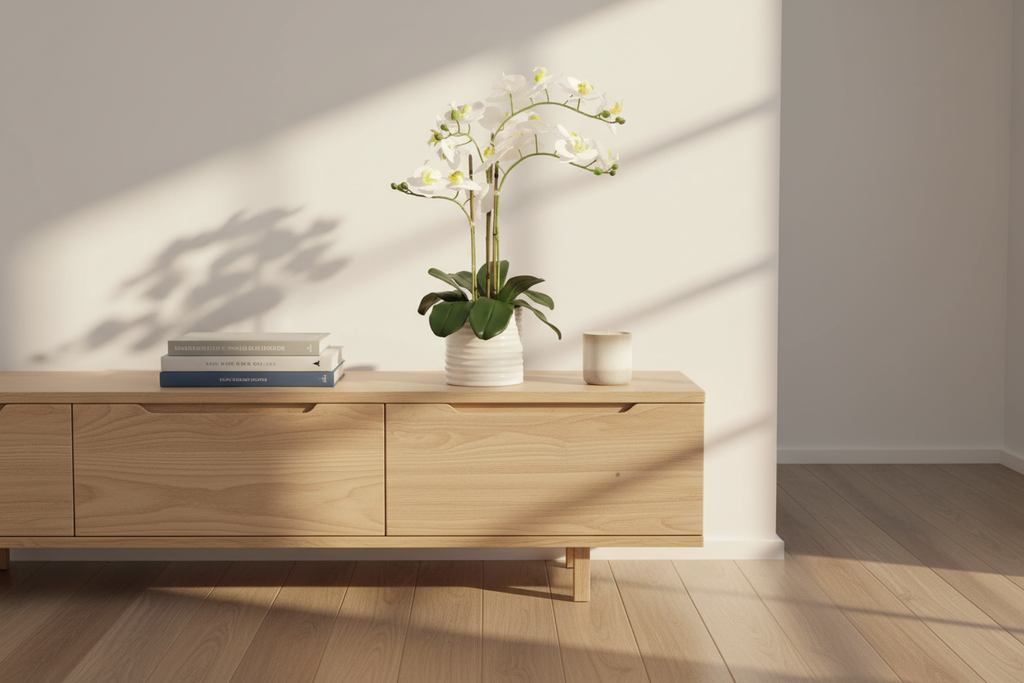 Orchid Ribbed Pot – Sideboard