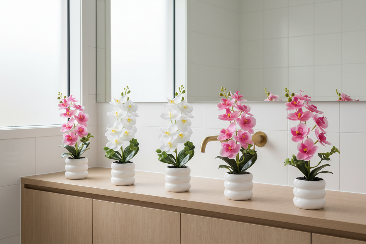 Orchids bathroom vanity